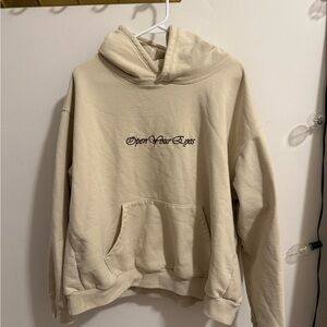 Beige Lonely Ghost Daily Human Experience Hoodie
